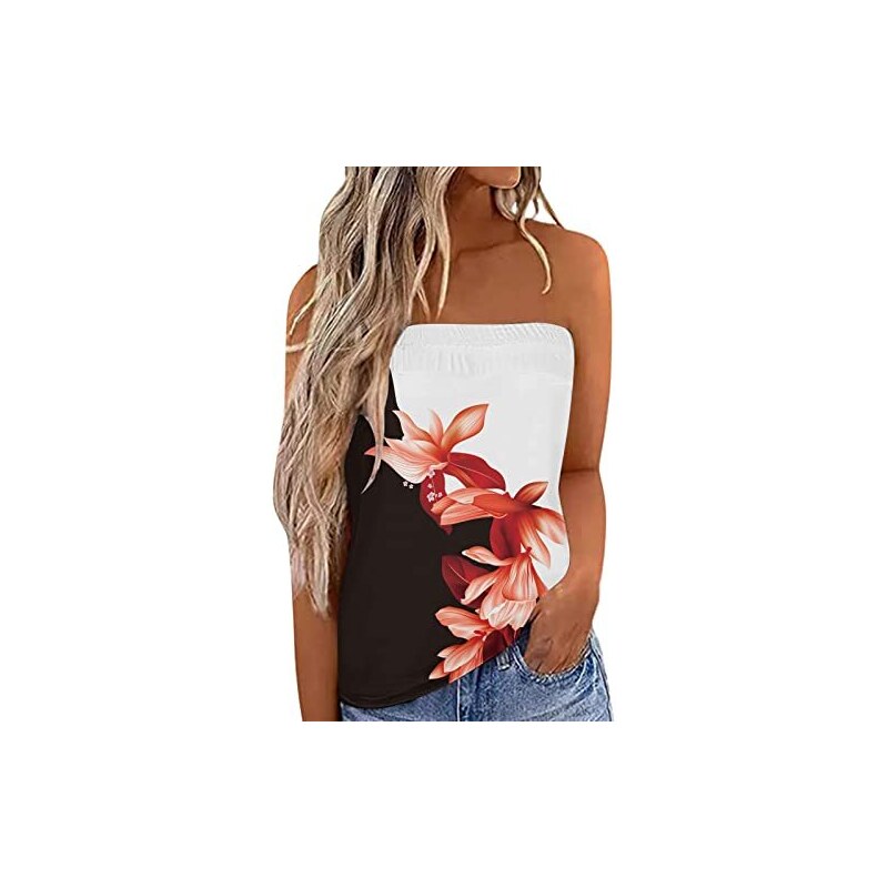 Gamoii Vestito Estivo Da Donna, Senza Spalline, Senza Spalline, Per - Foto 9