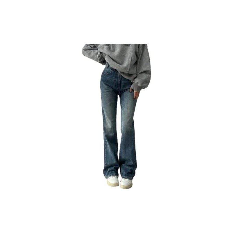 Pantaloni Dritti Vita Alta - BLU - Donna - 18.00 - Foto 5