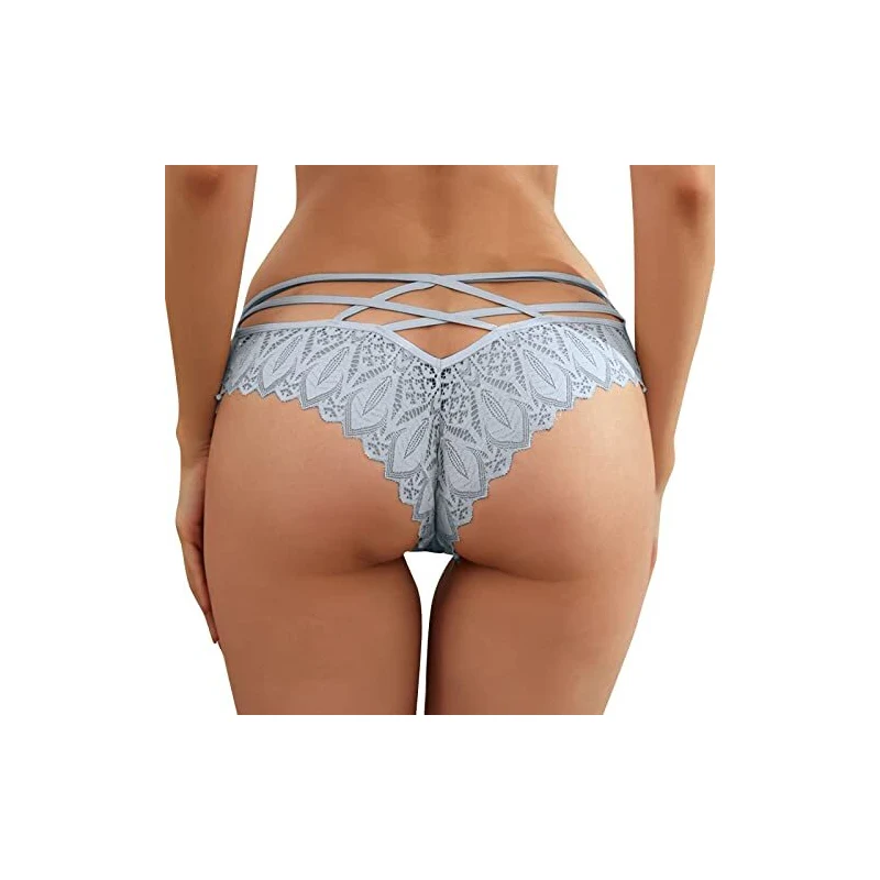 Tanga Donna Sexy In Pizzo E Microfibra - Perizoma Brasiliano Vita Alta, Taglie Forti E Curvy