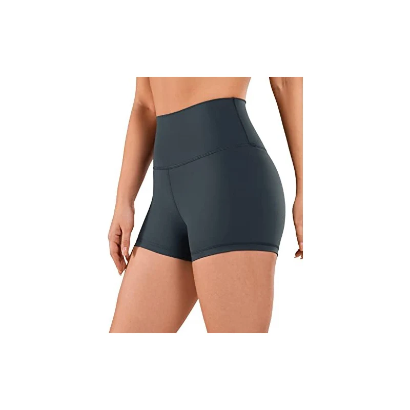 Pantaloncini CRZ YOGA Da Donna Sensazione Nudo - Vita Alta Con Tasca Nascosta - Perfetti Per Running E Palestra - 7 Cm - Rosso Profondo