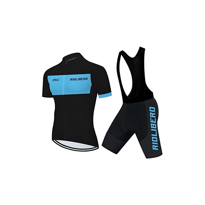 Linarun Abbigliamento Ciclismo Set, Completo Ciclismo Uomo Estivo Per Bici  Da MTB Con Pantaloncini Imbottiti in Gel Traspirante e Ad Asciugatura  Rapida 3XL 