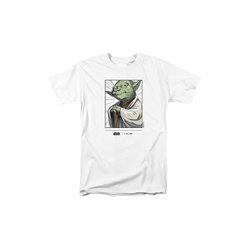 Cotton Soul Star Wars Mandalorian Grogu Baby Yoda Gradient - Camiseta Unisex, Color Blanco, Blanco, S