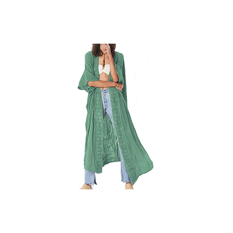 Kimono Bassetti YouKD Maxi Kimono Jurk - Boho Strand Cover-up, Licht En Ademend, één Maat Past Meestal Badjas Bikini Cover