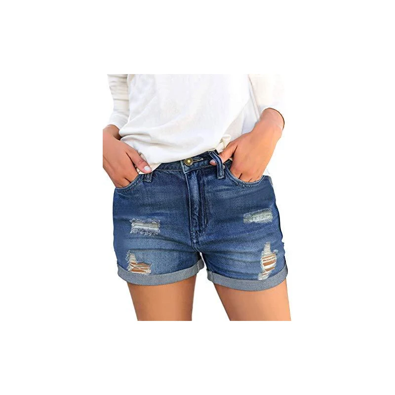 Red Bridge Uomo Jeans Shorts Pantaloncini Denim Capri Effetto Consumato Base