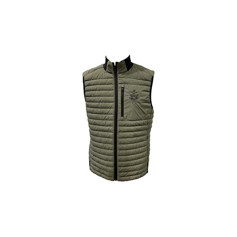 Aeronautica Militare Gilet imbottito AB2066 Piumino a gilet da uomo giubbino L IT 50 Verde Stileo