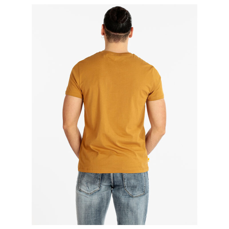 Timberland T-shirt Manica Corta Da Uomo Con Logo Beige Taglia 3xl