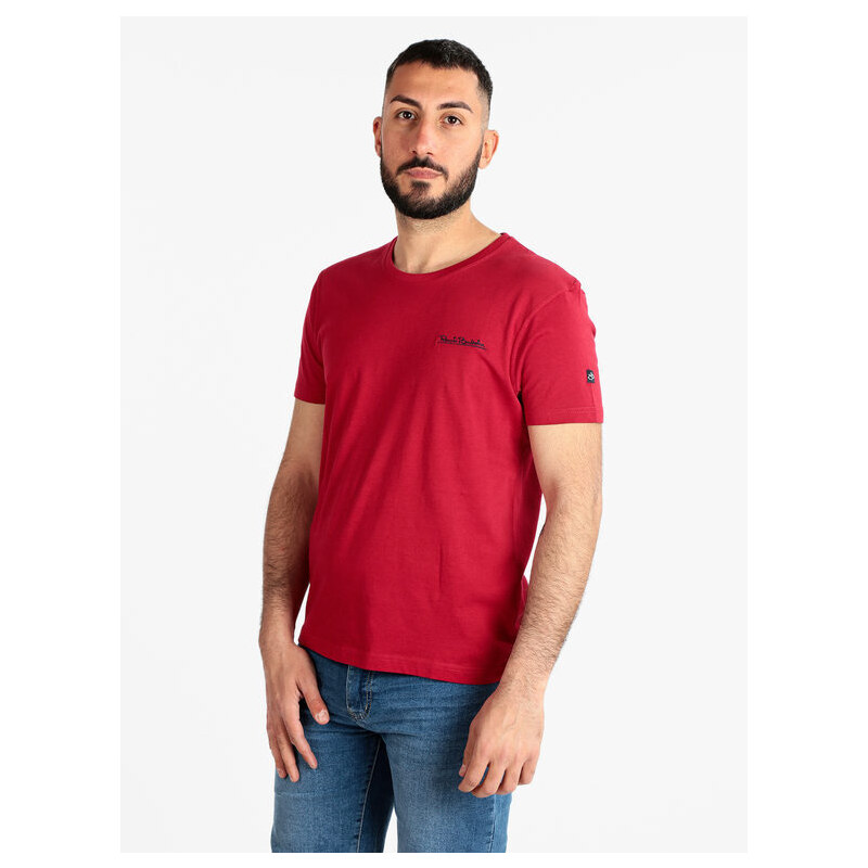 Renato Balestra T-shirt Girocollo Da Uomo In Cotone Manica Corta Rosso Taglia Xxl