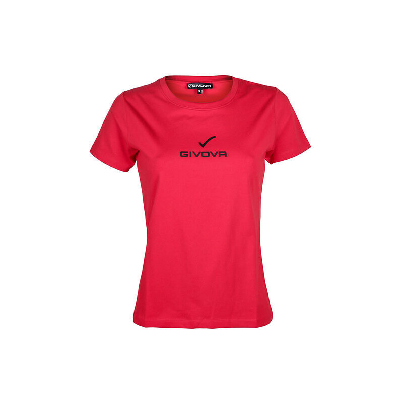 Givova T-shirt Donna Girocollo a Manica Corta Rosso Taglia M