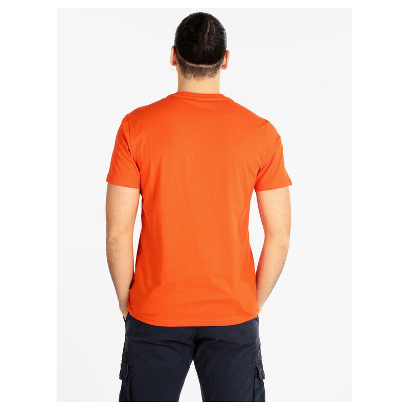 Napapijri Salis Ss Sum T-shirt Uomo In Cotone Manica Corta Arancione Taglia M