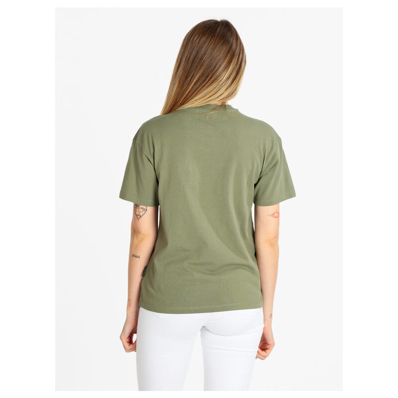 Napapijri S Box W Ss T-shirt Donna Manica Corta Con Scritta Verde Taglia L