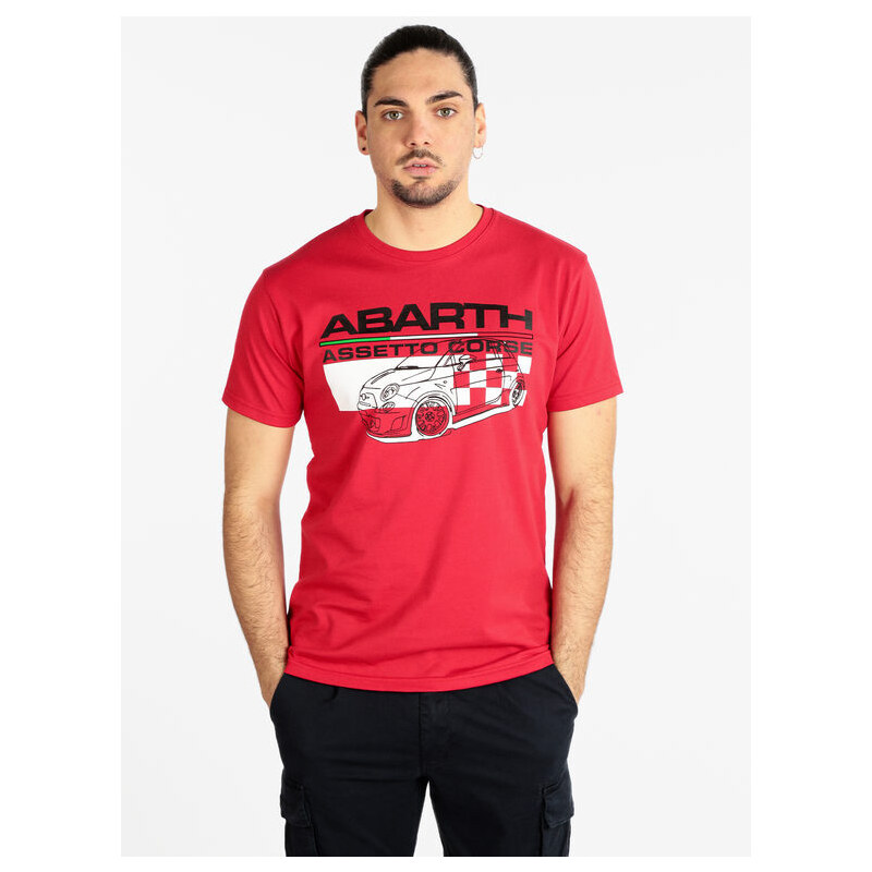 Abarth T-shirt Manica Corta Uomo Con Stampa Rosso Taglia Xl