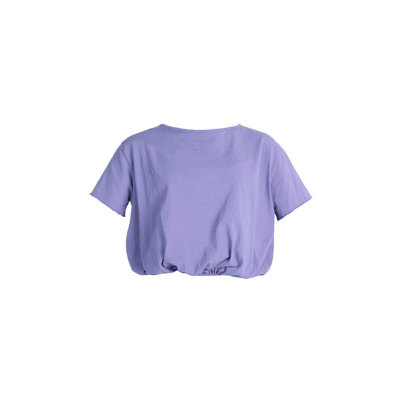 Daystar T-shirt Donna Cropped Con Elastico Manica Corta Viola Taglia Unica