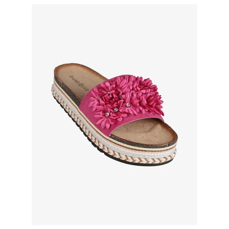 Dame Rose Ciabatta Donna Con Platform Fucsia Taglia 40