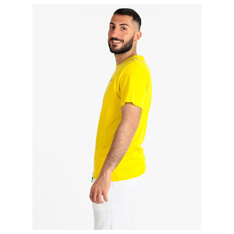 Lonsdale T-shirt Manica Corta Uomo In Cotone Giallo Taglia L