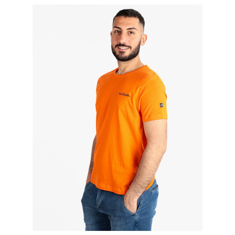 Renato Balestra T-shirt Uomo Manica Corta In Cotone Arancione Taglia 3xl