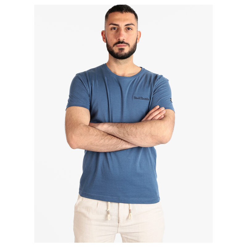 Renato Balestra T-shirt Uomo Manica Corta In Cotone Blu Taglia M