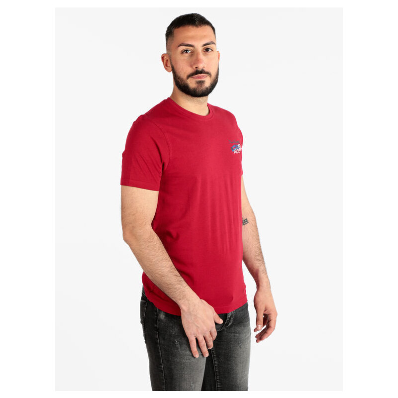 Renato Balestra T-shirt Uomo Manica Corta Con Scritta Rosso Taglia Xl