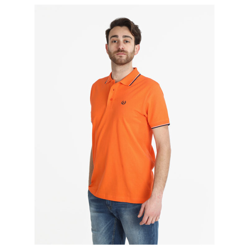 Be Board Polo Da Uomo Manica Corta Con Logo Arancione Taglia S
