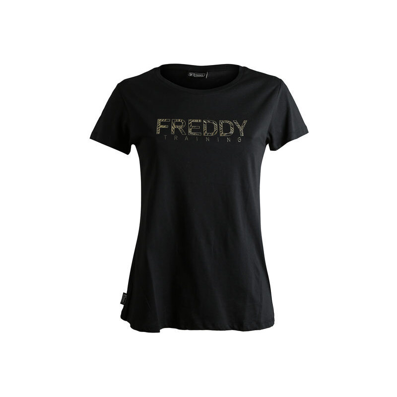 Freddy T-shirt Manica Corta Donna Con Scritta Nero Taglia L