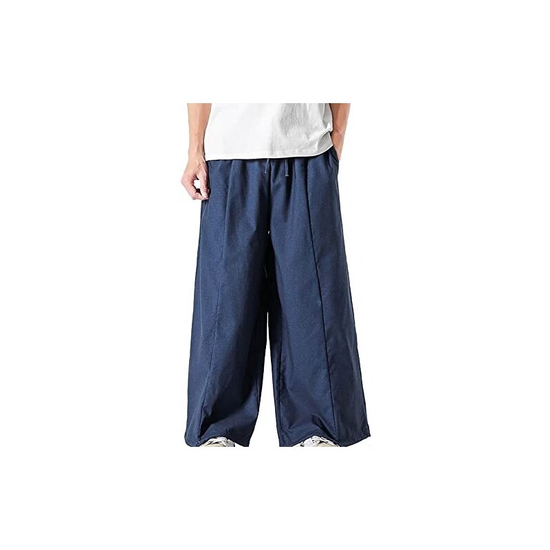 Pantaloni Harem A Righe Nere E Argento Da Uomo - Foto 6