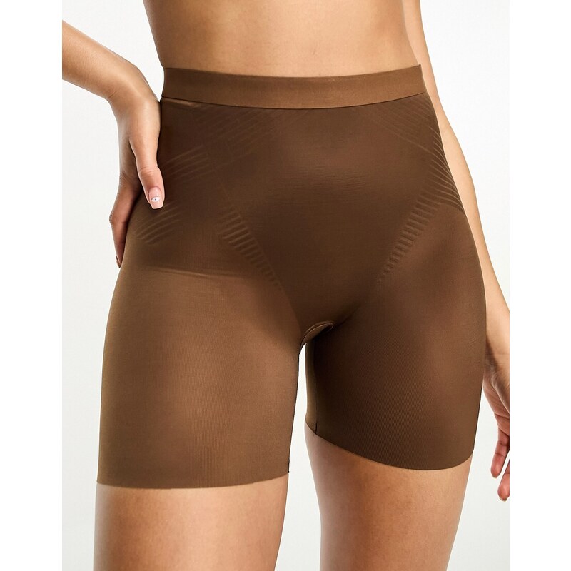 Spanx - Thinstincts 2.0 - Pantaloncini modellanti marrone castagna-Brown