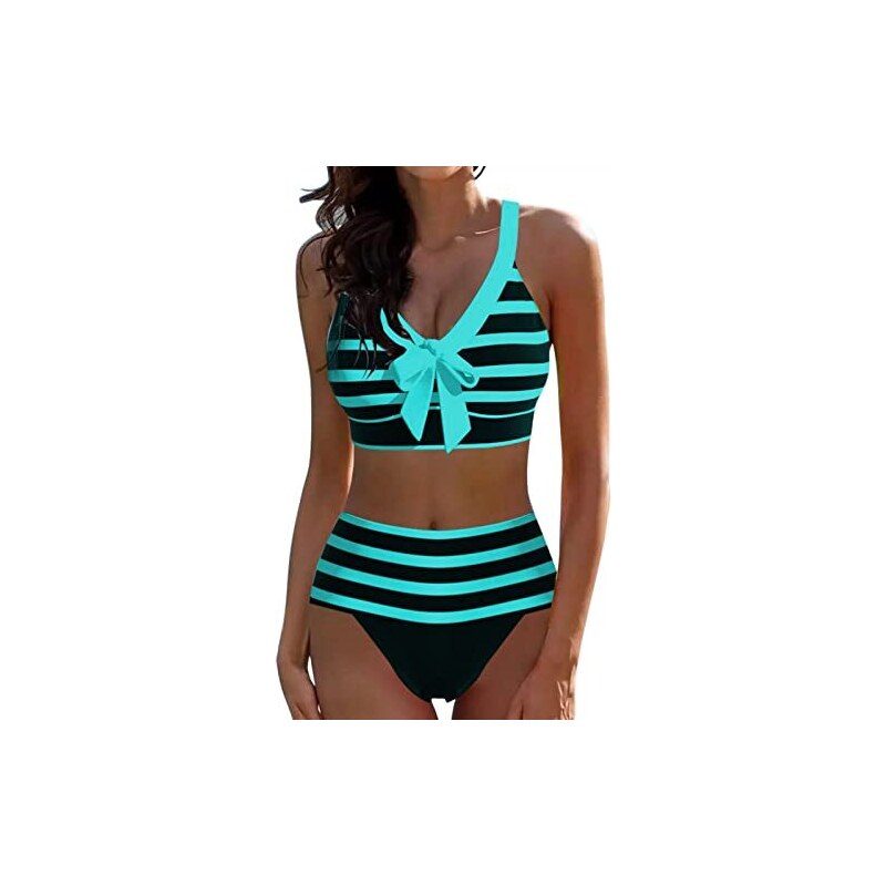 Bikini Donna Vita Alta Push Up AI'MAGE - Costume Due Pezzi, Top Reggiseno Incrociato - Foto 7