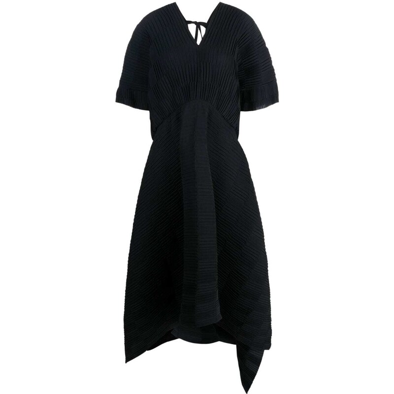 Abito Chico's Nero Taglia 3 (XL) Plissettato A Strati - Lunghezza Media Maniche A Palloncino