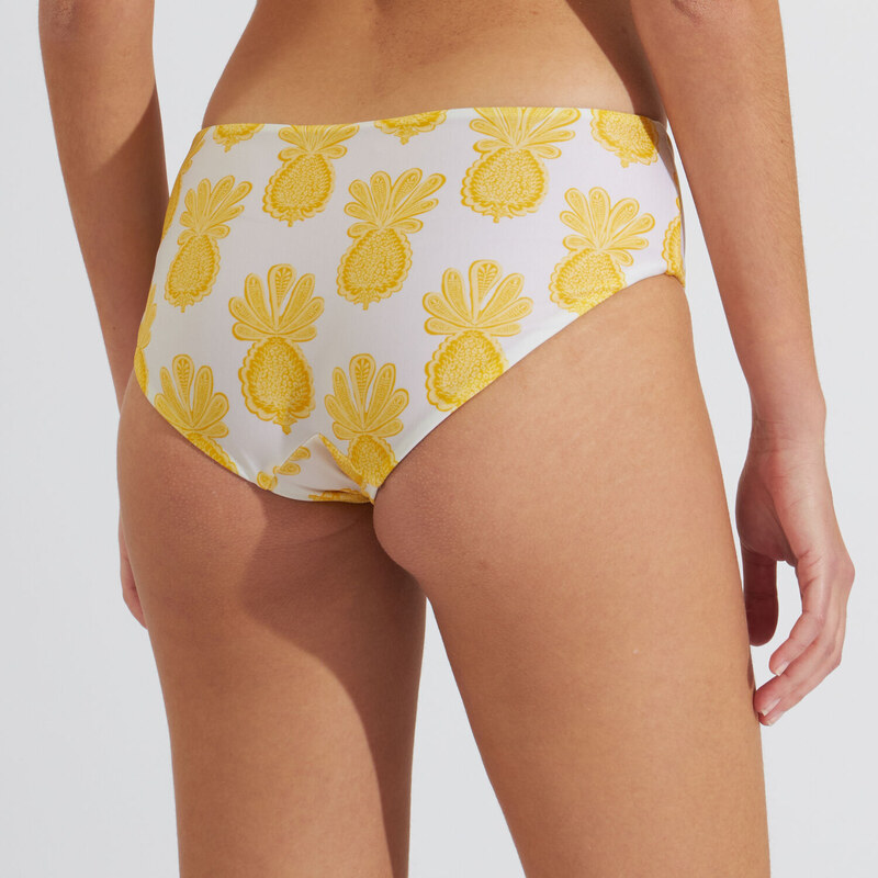 La DoubleJ Swimwear gend - Boy Brief Pineapple Sunflower White L 80% Poliammide 20% Elastane