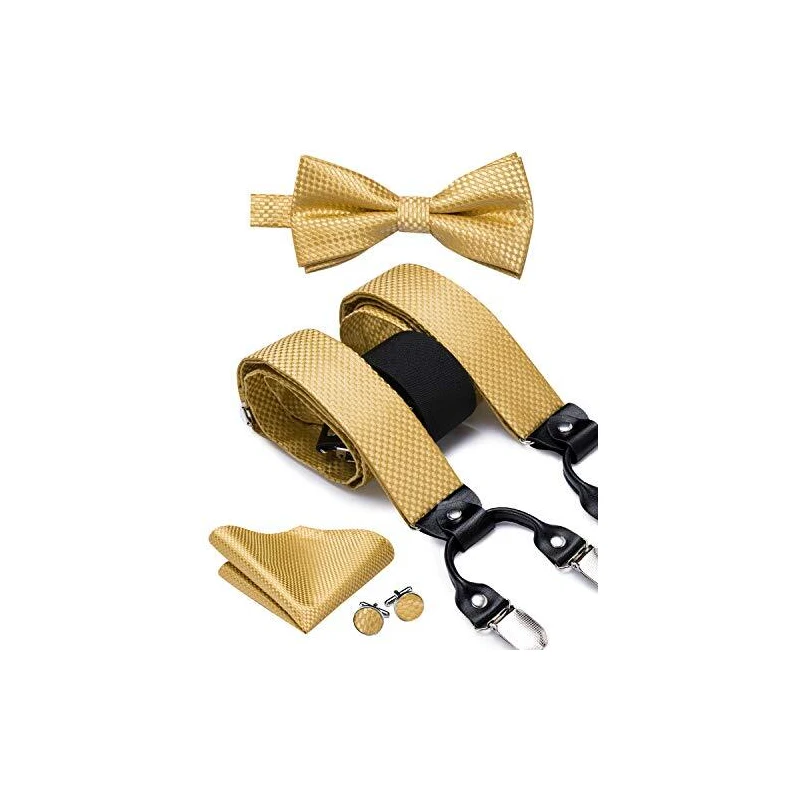 Set con papillon pre-annodato e bretelle bordeaux | Disponibile