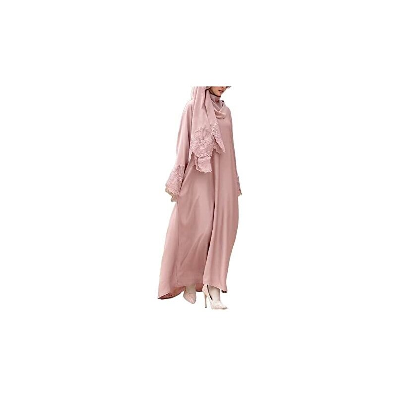 Abito da donna Abaya Jilbab Kaftan con maniche a pipistrello