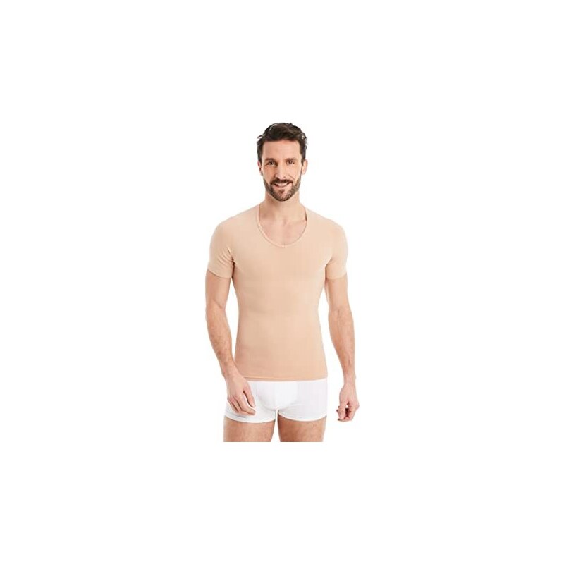 Anyu Maglietta A Compressione Uomo – Manica Corta Traspirante Per Sport, Corsa E Palestra (Taglie Dalla S Alla 4XL)