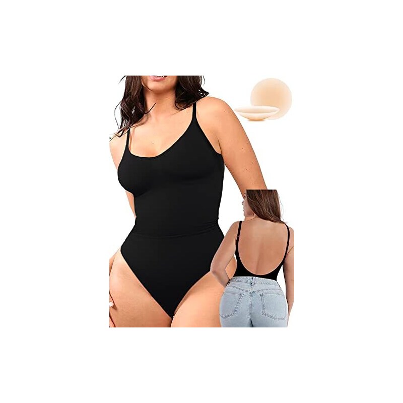 Body Modellante Donna Senza Spalline Con Controllo Pancia E Perizoma - MISS MOLY