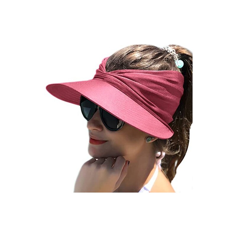 Cappello Visiera Donna UPF 50+ - Pieghevole Per Spiaggia E Sport, Protezione UV - Foto 2