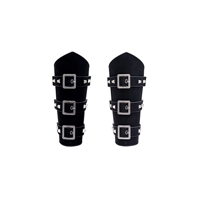 Bracciale In Pelle PU Con Borchie, Guanto Da Polso Vichingo Medievale Per Cosplay Unisex - Foto 2