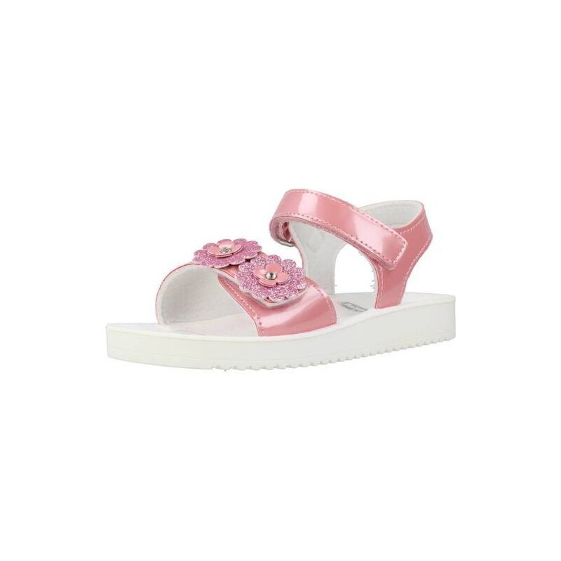 Chicco Sandali Bambina Con Doppio Strappo - Tallone Chiuso, Fucsia Con Glitter, Designed In Italy