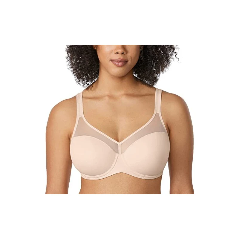 DELIMIRA Donna Reggiseno Taglie Forti Tazza Modellata Ferretto con