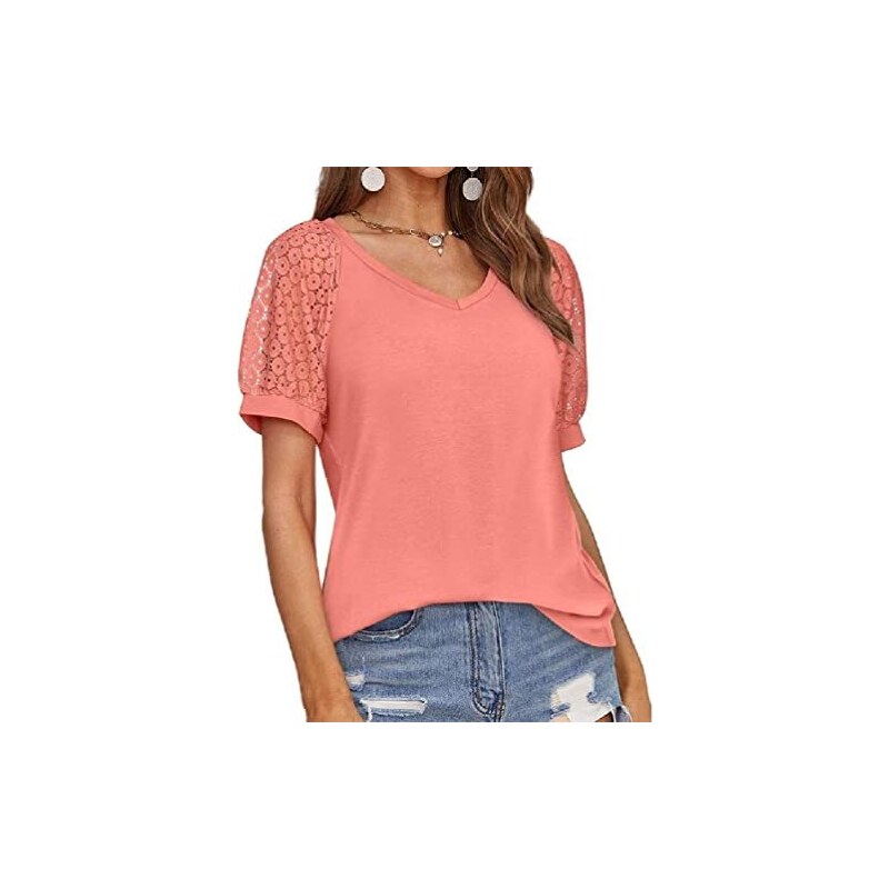 T-shirt da donna estiva nuova maglietta a maniche corte ampia con