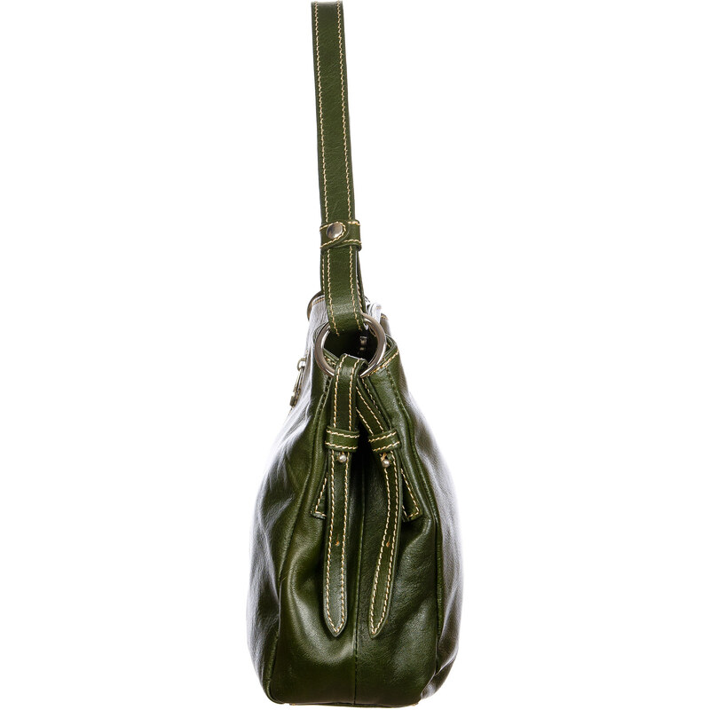 CHIAROSCURO ORNELLA : borsa donna a spalla in cuoio, colore : VERDE, Made in Italy