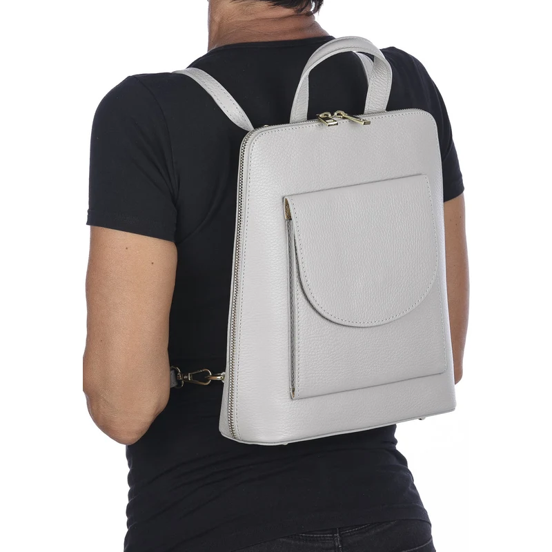 Borsa zaino donna MONTE ADAMELLO, in vera pelle morbida, colore