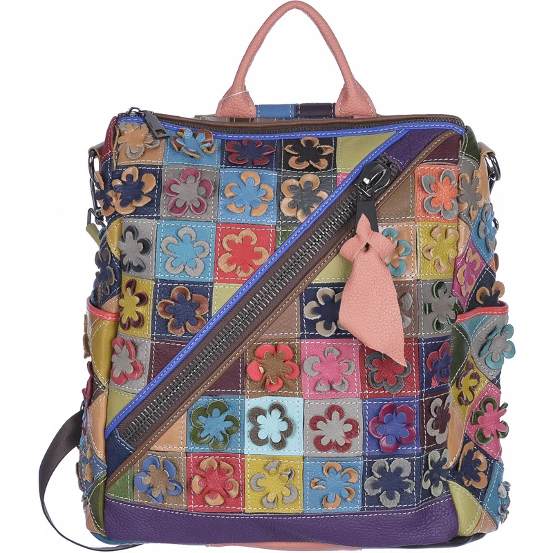 Borsa zaino donna MONTE FUMAIOLO, in vera pelle morbida