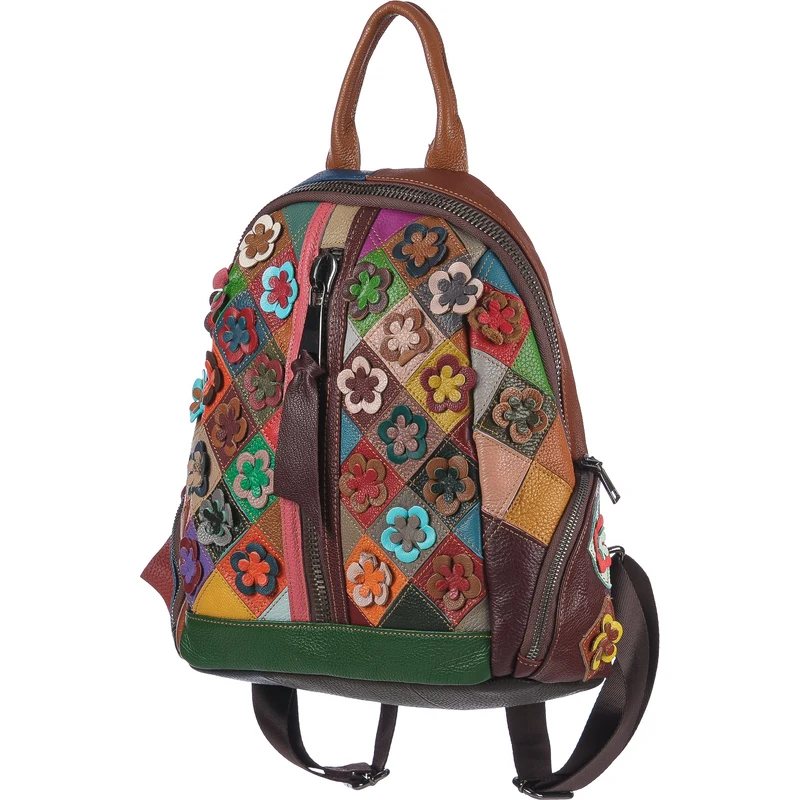 Borsa Zaino Donna In Pelle Intrecciata Naxos - Foto 9