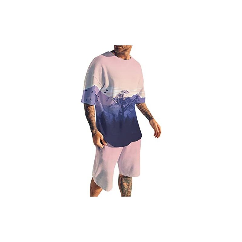T-shirt casual a maniche corte con grafica, scollo rotondo, vestibilà