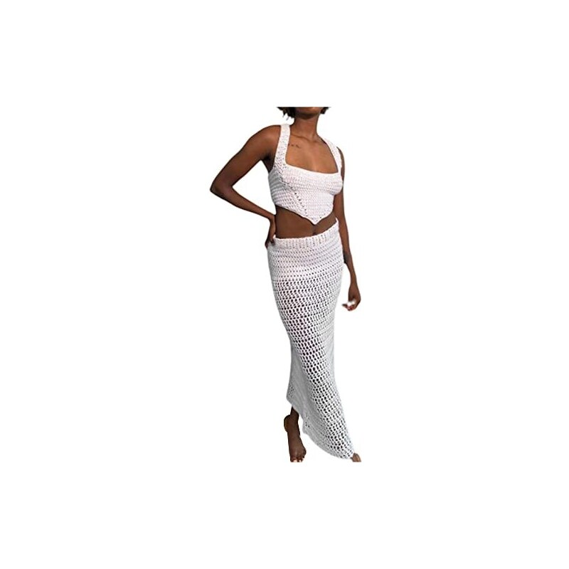 Crop Top Donna Rasta Hot Cami - Maglia All'uncinetto Colorata, Spaghetti Strap, Taglia ML