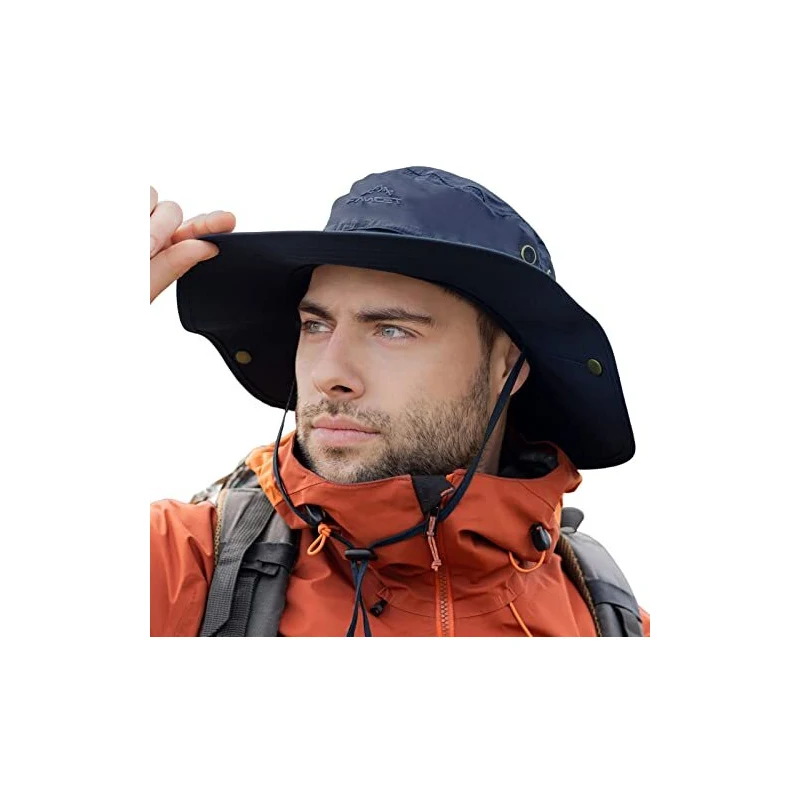 Cappello Pesca Escursionismo Magracy Cappello Da Sole UPF 50 Con Protezione Collo - Tesa Larga, Rete Traspirante, Per Safari E Pesca Cappello Sole Upf 50 Uomo - Foto 7