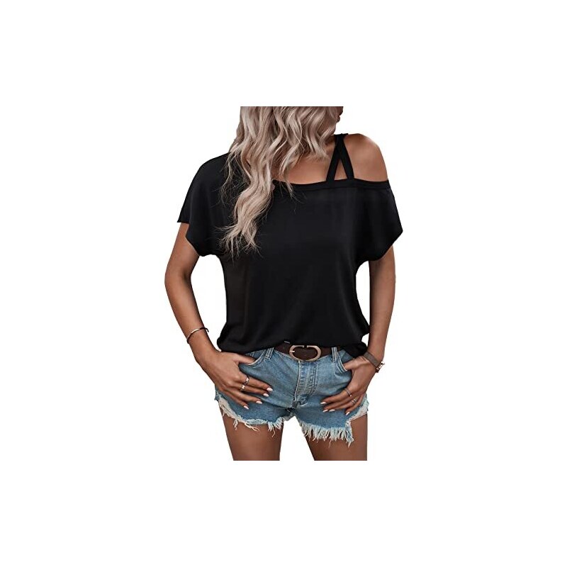 Camicetta Donna Estate - Top Sexy In Rete Con Spalle Scoperte E Maniche Corte - Foto 9