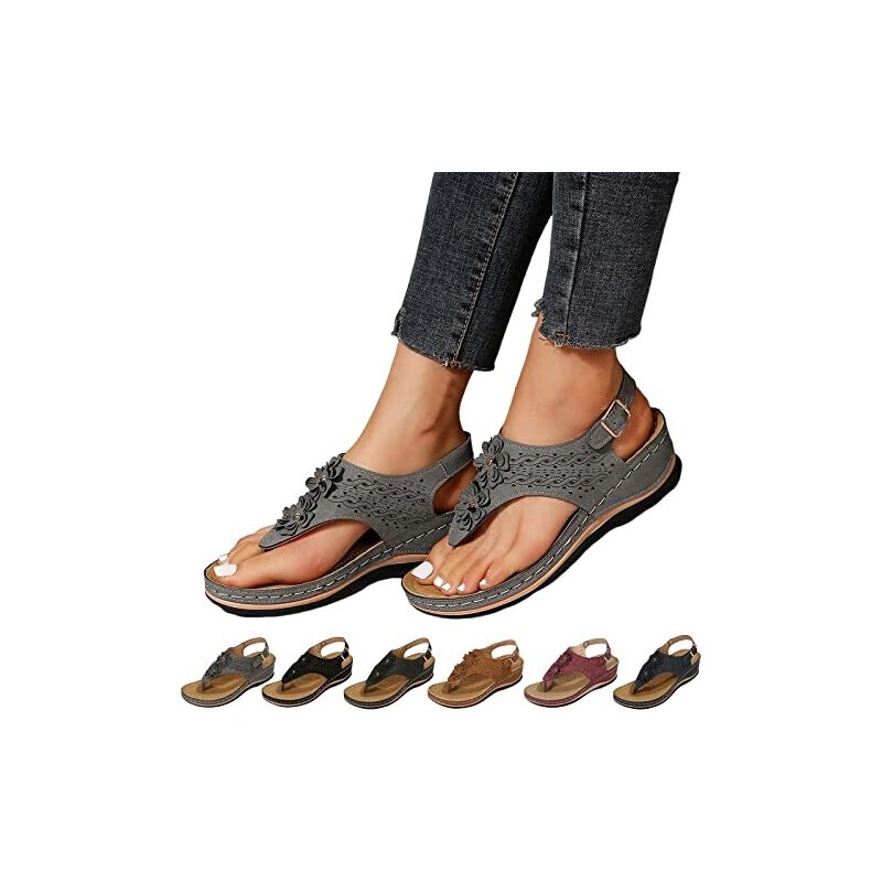 Aomigoct Scarpe Con Zeppa Per Donna Sandali Con Comodo Cuscino Per I Con Comodo Cuscino Per I Piedib~p113313886