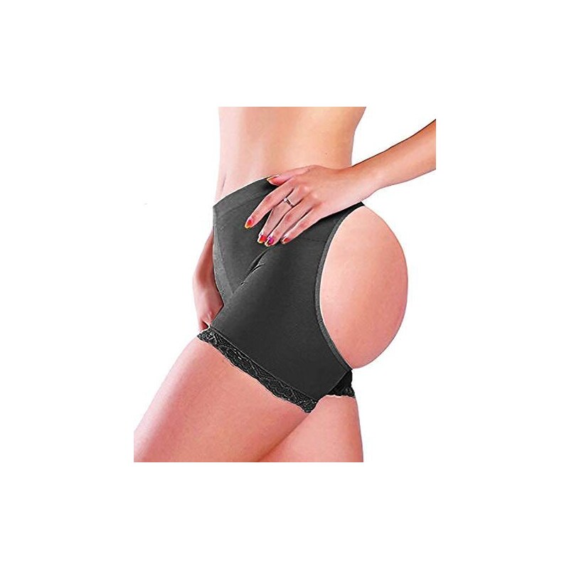 G&F Uomo Butt Lifter Imbottito Mutandine Mutande con Rimovibile Pastiglie Nido d'Ape Migliora l'anca Modellatore Corpo (Color : Black-2CM, Size : Small