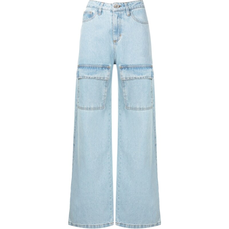 LUIZA BOTTO Jeans a gamba ampia con applicazione - Blu