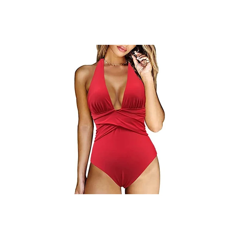 Costume Intero Donna CUPSHE Con Scollo A V Profondo E Spalline Incrociate Regolabili - Perfetto Per Spiaggia E Piscina - Foto 8