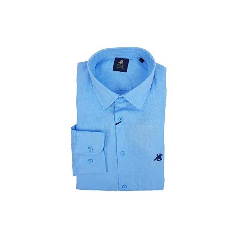 Camicia Uomo Lino Camicia Uomo In Lino Puro TIPO'S Manica Lunga